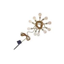 Outlet LUMIJARDIN Guirlande solaire en corde marron 7,5 m