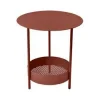 Outlet FERMOB Guéridon Salsa coloris rouge en acier - Ø 50 x 50 cm