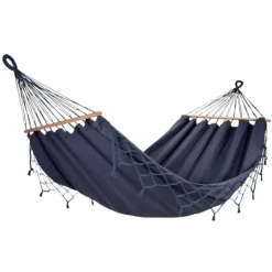 Discount JOBEK Hamac coloris anthracite à franges en polypropylène Hamac GraphiK - 300 x 140 cm