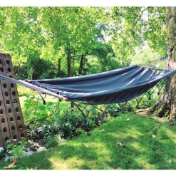 Discount JOBEK Hamac coloris anthracite à franges en polypropylène Hamac GraphiK - 300 x 140 cm