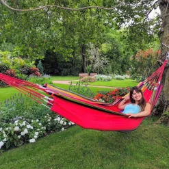 New JOBEK Hamac coloris multicolore Ara Macao en polypropylène Hamac Kocon - 340 x 140 cm