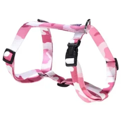 Clearance BOBBY Harnais pour chien en nylon coloris rose Camouflage - Taille L