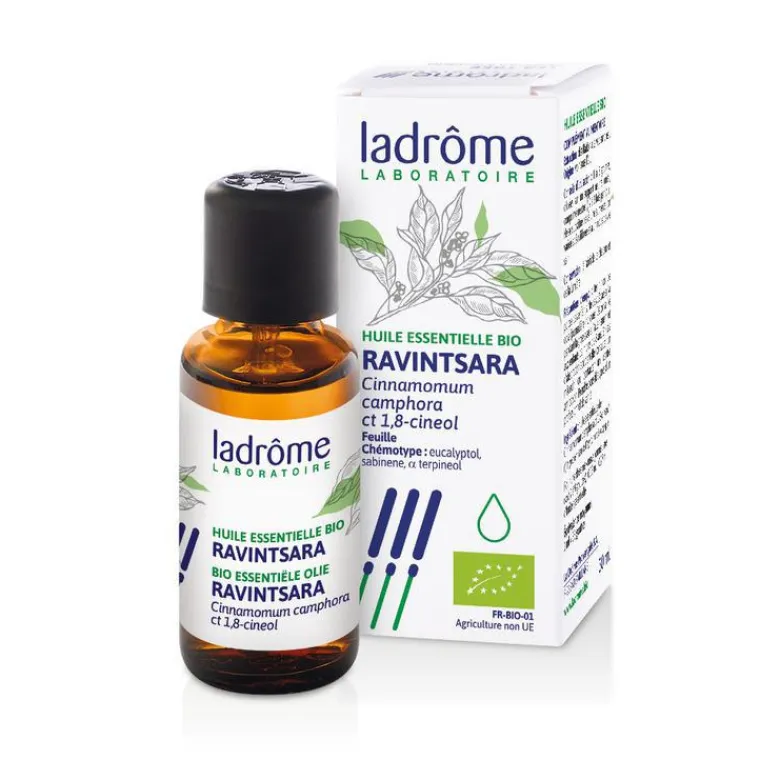 LABORATOIRE LADRÔME Huile essentielle bio Ravintsara. Le flacon de 30 ml