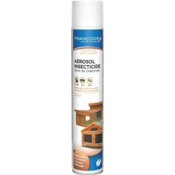 FRANCODEX Insecticide Terre de Diatomée en aérosol blanc de 750 ml