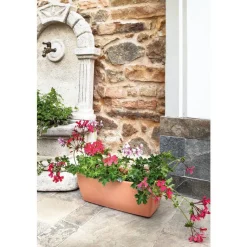 Online DEROMA Jardinière bord lisse, couleur claire L42x P17,6x H15,6