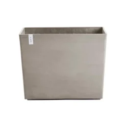 Clearance ECOPOTS Jardinière Paris coloris taupe en plastique recyclé - 85 x 40 x 65 cm - 220 L