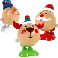 Outlet LES ZAMIS EN BOIS Jouet en bois avec remontoir 3 modèles assortis Ø 4 x H 6,5 cm