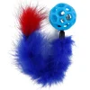 Best WOUAPY Jouet pour chat balle et queue boa coloris bleu - Ø 4,8 cm
