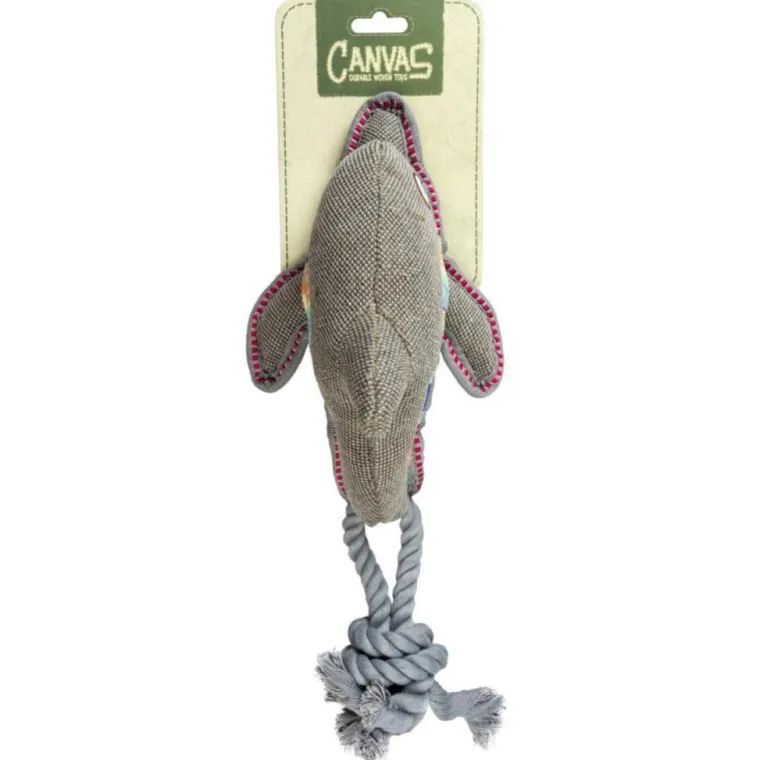 Hot DUVOPLUS Jouet pour chien coloris gris peluche dauphin Canvas - 46 x 14 x 11 cm