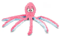 New BUBIMEX Jouet pour chien coloris rose peluche pieuvre - 45 cm