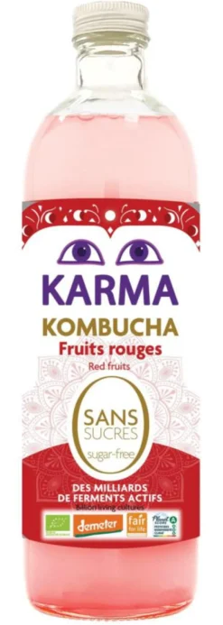 Discount KARMA kombucha fruits rouges sans sucre bio en bouteille de verre - 75 cl