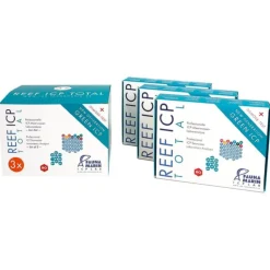 Outlet BLUE CORAL Kit d'analyse d'eau de laboratoire, lot de 3, FAUNA MARIN, modèle Reef ICP TEST - Total