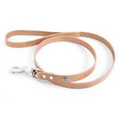 Discount MARTIN SELLIER Laisse en cuir classique coloris naturel 1x100 cm