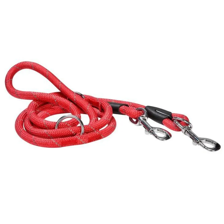 Best BOBBY Laisse pour chien coloris rouge en nylon rond Walk 3 positions – Taille unique