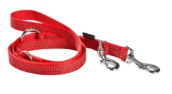 New BOBBY Laisse pour chien en nylon tressé coloris rouge 3 positions Safe - Taille S/M