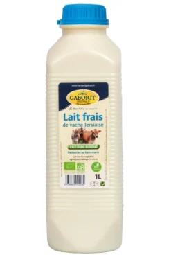 New GABORIT Lait frais demi-écrémé pasteurisé bio de vaches Jersiaises - 1 L