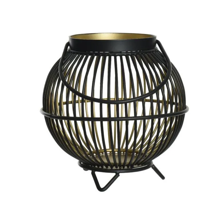 Outlet KAEMINGK Lanterne ronde coloris noir en métal - Ø 16 cm