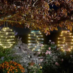 Clearance SMART GARDEN Lanterne solaire à suspendre spirale à LED blanc chaud