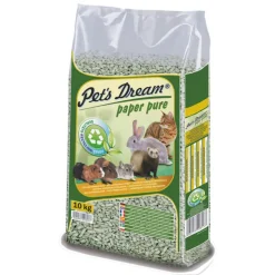 Clearance PET'S DREAM Litière en papier recyclé non-agglomérante pour chat et rongeur Paper Pure - 10 L