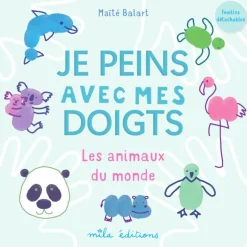 Online MILA ÉDITIONS Livre "Je peins avec mes doigts : les animaux du monde" Éditions Mila