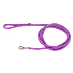 Sale MARTIN SELLIER Longe ronde pour chien coloris mauve 1,3 cm x 3 m