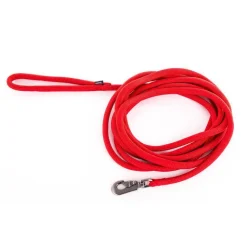 MARTIN SELLIER Longe ronde pour chien coloris rouge - 1,3 cm x 5 m
