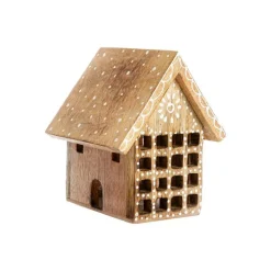 Online Maison à poser en bois naturel blanc - 14 x 12 x 13 cm
