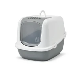 Hot SAVIC Maison de toilette pour chat Nestor Jumbo Gris 66,5x48,5x46,5 cm