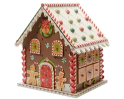 Clearance KAEMINGK Maison pain d’épices en bois calendrier de l’avent vide à remplir - 23 x 20 x 27 cm