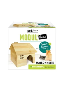 HAMIFORM Maisonnette pour hamster en bois Modul'Home - 13 x 14,5 x 12,5 cm