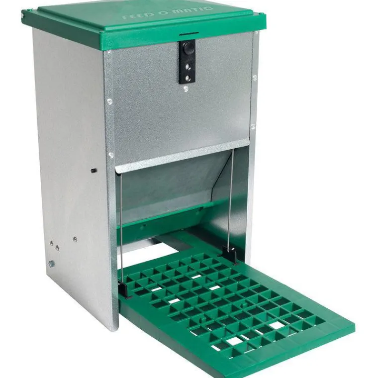 Clearance DISTRIGALLI Mangeoire anti-nuisibles pour 5 à 8 poules verte 8 kg