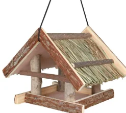 TRIXIE Mangeoire suspendue pour oiseaux de la nature en bois d'écorce - 25 x 25 x 25 cm