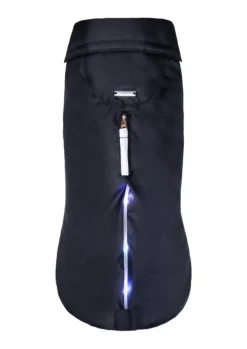 Best WOUAPY Manteau imperméable pour chien coloris noir LED - Taille 38
