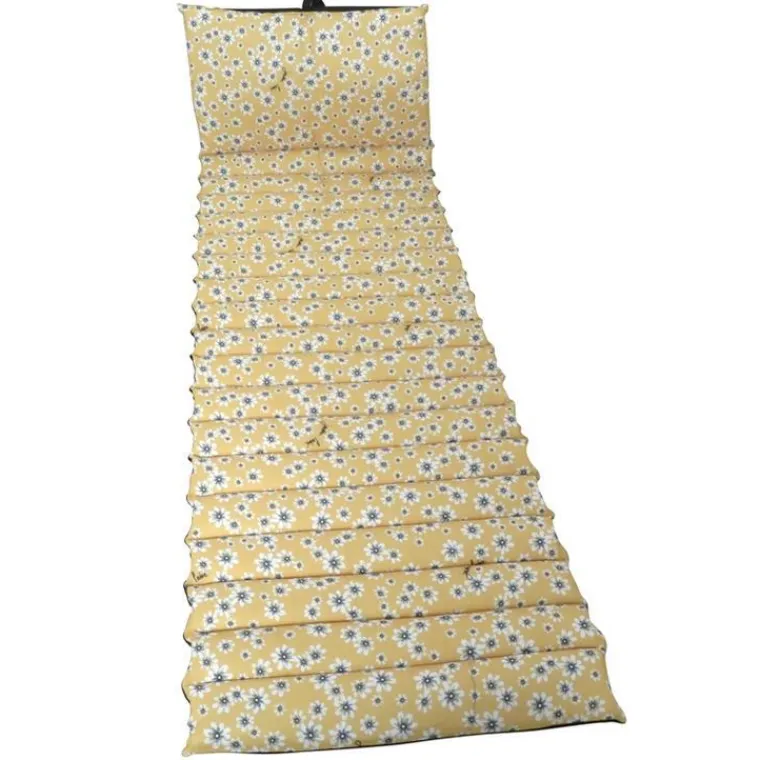 Discount NP CREATIONS Matelas coloris jaune en coton polyester Ondulo - 174 x 60 x 5 cm