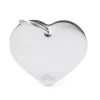 Best MYFAMILY Médaille basic grand cœur pour chien en laiton argenté