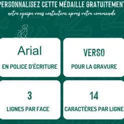 Discount MYFAMILY Médaille colors pour teckel à poils durs noir et feu en métal