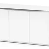 Best AQUATLANTIS Meuble pour aquarium en bois coloris blanc 3 portes Volga 450 - 80 x 52,5 x 152,5 cm