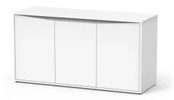 Best AQUATLANTIS Meuble pour aquarium en bois coloris blanc 3 portes Volga 450 - 80 x 52,5 x 152,5 cm