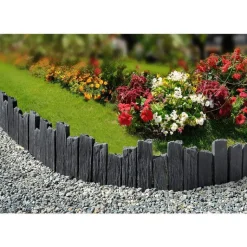 Discount HAIRIE GRANDON Mini piquet en béton teinté aspect ardoise anthracite - H 33/28/25 cm