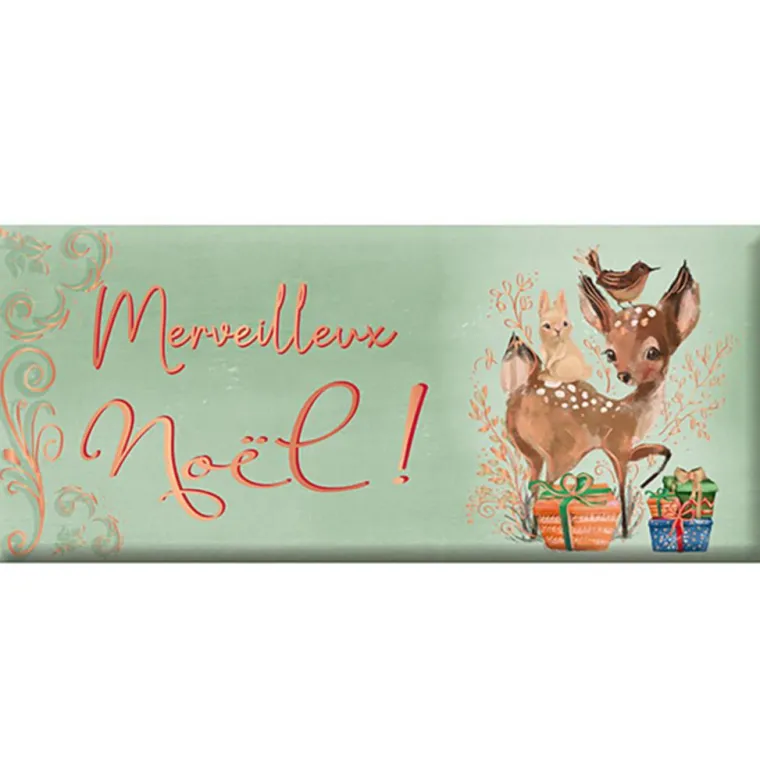 Best ART GRAFIK Mini tablette de chocolat au lait « Merveilleux Noël »