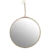 Best CADES DESIGN Miroir rond en métal or à suspendre Perla - Ø 20 cm