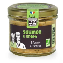 Outlet LES BIO DU BOCAL Mousse au saumon & aneth en verrine de 90 g