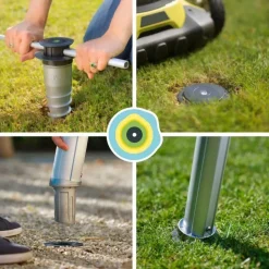 Online GARD & ROCK Mât pour voile d'ombrage téléscopique coloris gris en aluminium Gard&Rock - Ø 10 cm