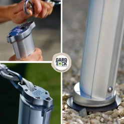 Online GARD & ROCK Mât pour voile d'ombrage téléscopique coloris gris en aluminium Gard&Rock - Ø 10 cm