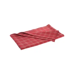 Discount Nappe à carreaux en coton bordeaux et fils dorés - 250 x 150 cm