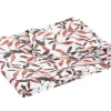 Online Nappe feuillage d'automne coloris marron en coton - 150 x 250 cm