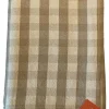 Sale SAFECO Nappe rectangulaire à carreaux lin doré en PE/coton Celestin - 150 x 300 cm