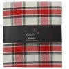 KAEMINGK Nappe rouge et blanche en coton à motifs tartan - 180 x 140 cm