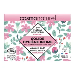 Clearance COSMO NATUREL Nettoyant solide pour hygiène intime à l’eau florale de rose bio Cosmonaturel Hydratant - 85 g