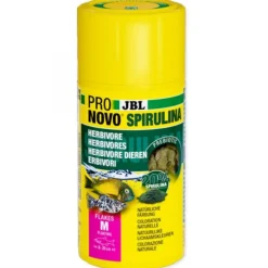Hot JBL Nourriture poissons flocons enrichis spiruline - ProNovo M - 40g/250ml